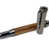 Handmade Marble Wood Fountain Pen with removed cap