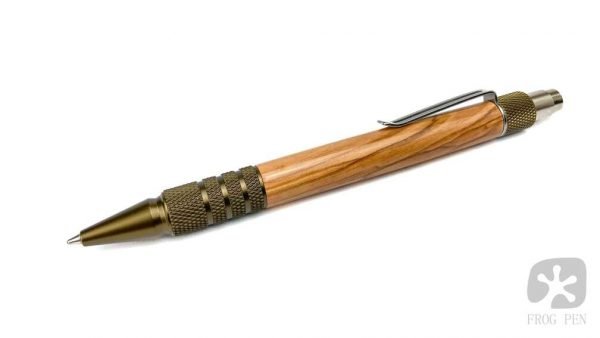 Handmade Olivewood Pen with Bronze Plating