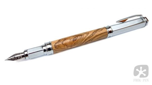 Best Olive Wood Ink Pen with Chrome Finish