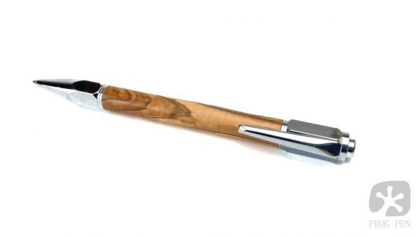 Exclusive Ballpoint Olive Wood Pen with Chrome Plating